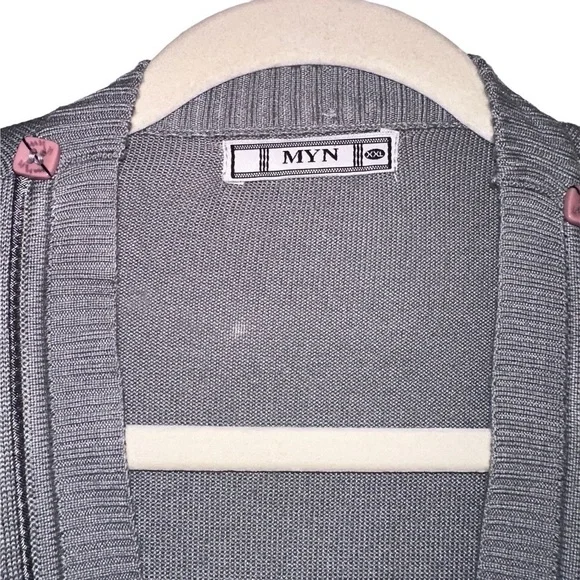 ‼️CLEARANCE ‼️ LAST CHANCE‼️ MYN Grey Cardigan size Men’s 2XL - Picture 10 of 17